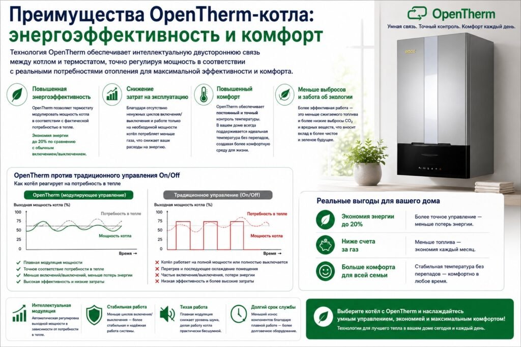 Котёл OpenTherm: полное руководство 2026 года 3 Котёл OpenTherm