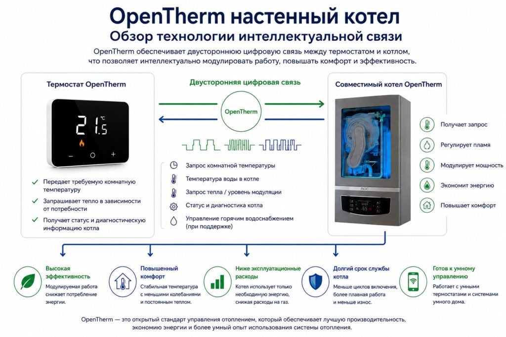 Котёл OpenTherm: полное руководство 2026 года 1 Котёл OpenTherm
