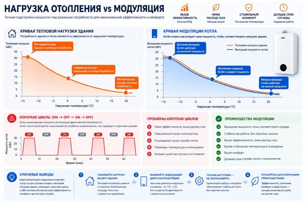 Мощность газового котла: как выбрать нужный кВт для вашего рынка 3 Мощность газового котла и диапазон модуляции в зависимости от тепловой нагрузки