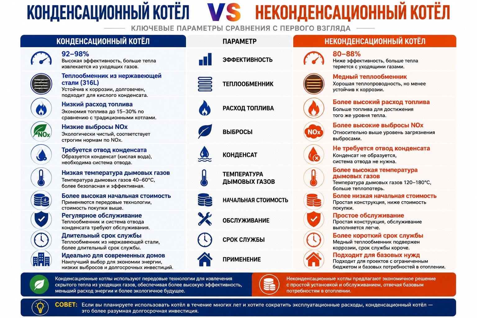 Конденсационный или обычный котел: какой выбрать для вашего проекта? (Гид 2026) 2 конденсационный или обычный котел